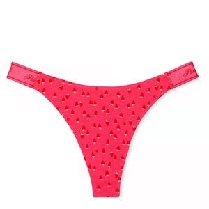 🍓PINK Victoria's Secret Red High-Leg Thong Panty